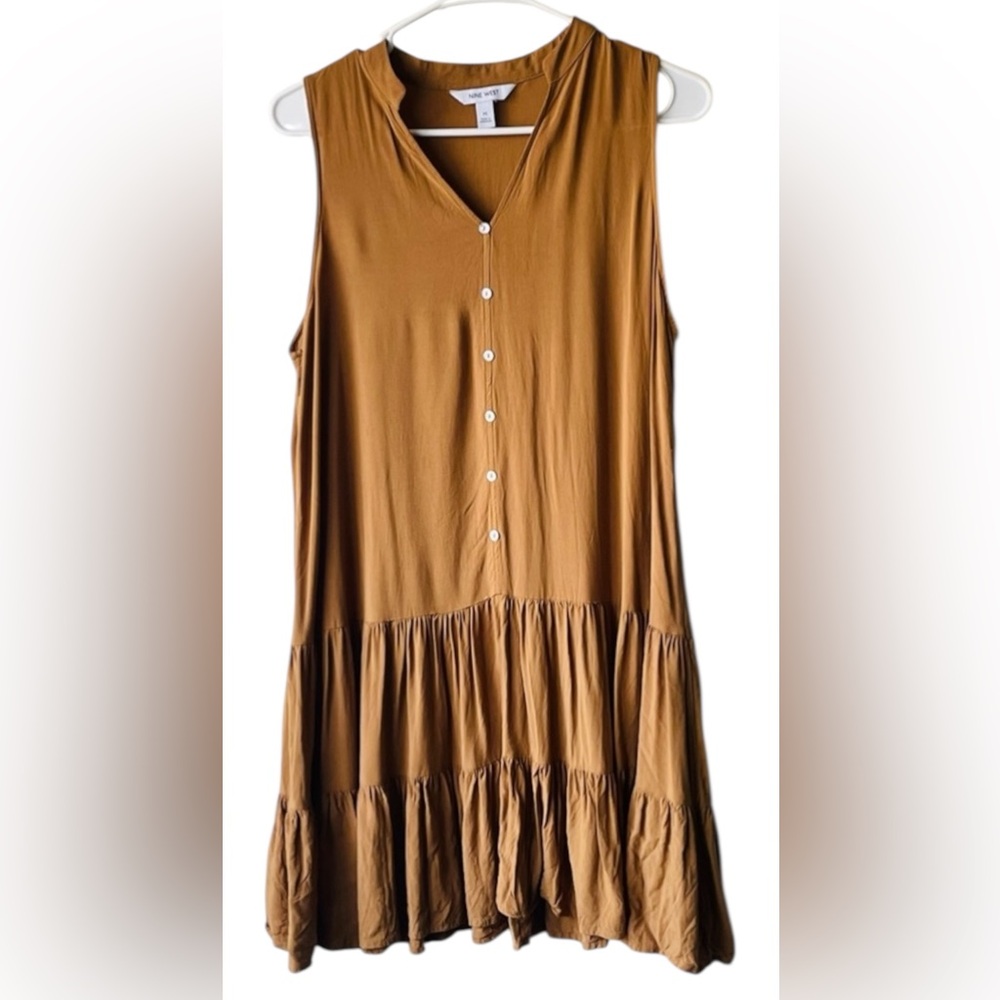Nine West Camel V-Neck Blouse